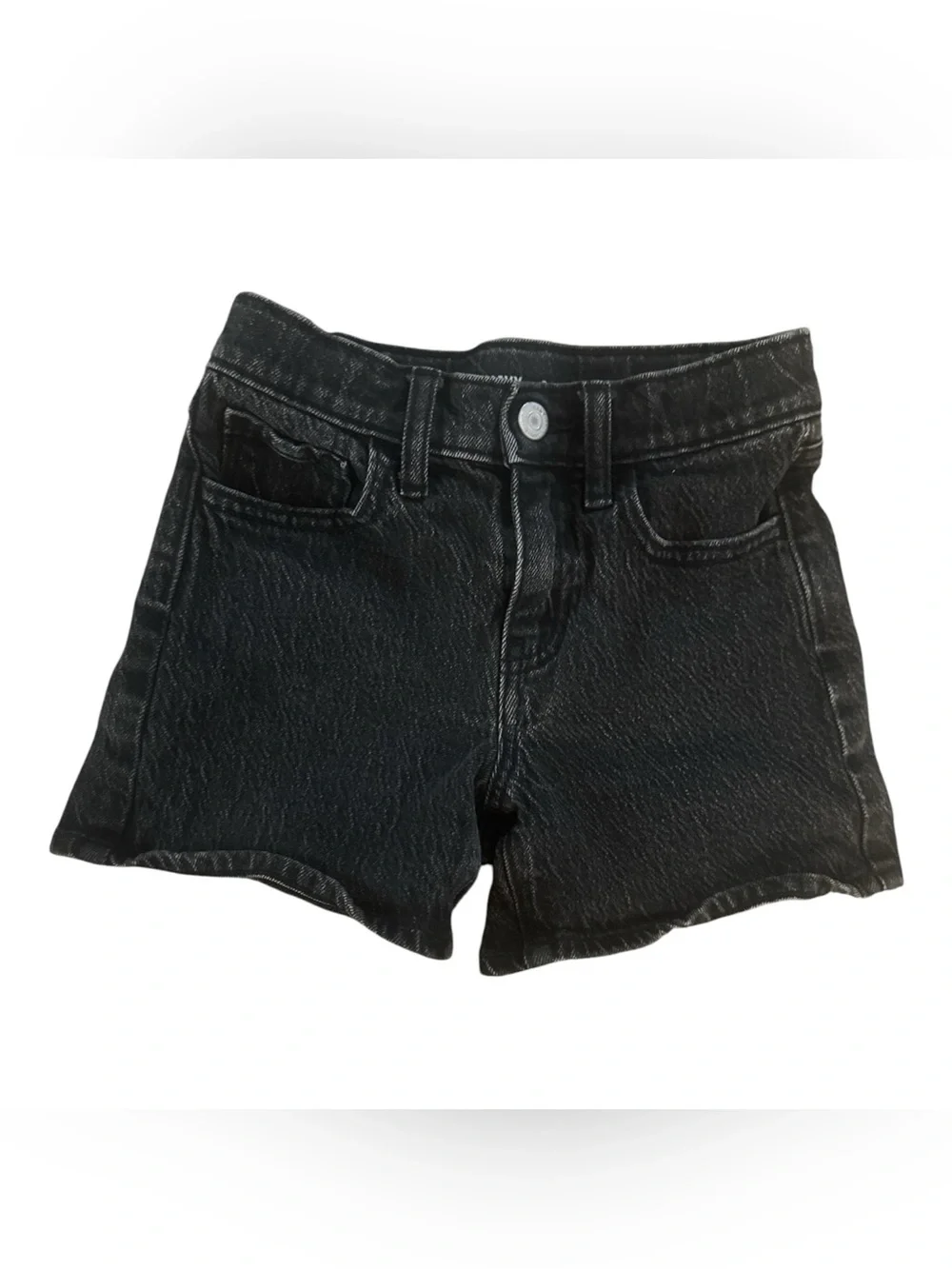 Old Navy Girls Size 8 Cotton High-Rise Black Denim Shorts Casual Every Day Jeans